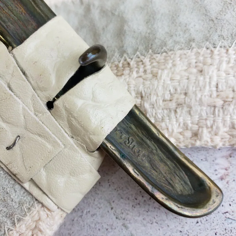 Vintage The Leather Shop Wide Belt Art-to-Wear Mixed Media Leather Avant Garde M